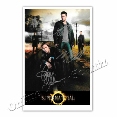 Supernatural mit Jensen Ackles, Jared Padalecki, Misha Collins + Autogrammfoto  