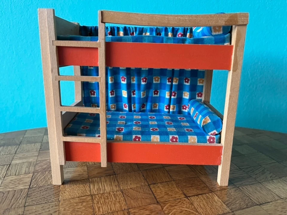 Etagenbett Kinderbett Bodo Hennig Puppenstube Puppenhaus 1:12 dollhouse bunk bed - Bild 2 von 4