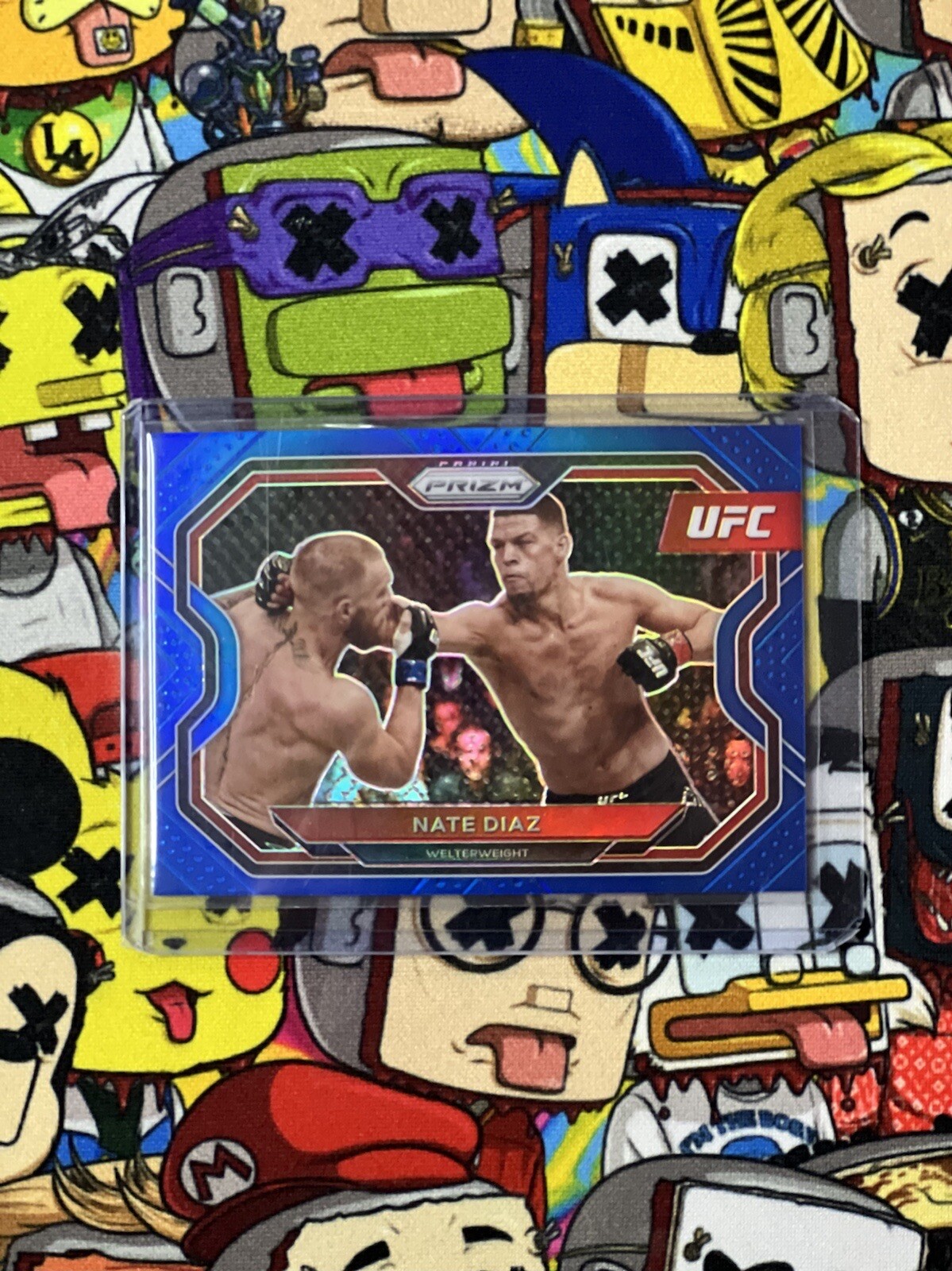 2021 Panini UFC Prizm Debut NATE DIAZ Blue Prizm Refractor #121/199