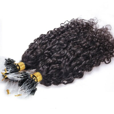 Loose Curly Micro Loop Human Hair Extension Brazilian Microlink Hair 100g 100pcs