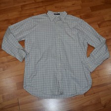 NAUTICA Men's sz 16.5 34/35 Plaid Button-Front DRESS SHIRT EUC