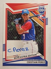2022 Panini Elite Extra Edition - Signatures #216 Cristian Perez (AU, RC)