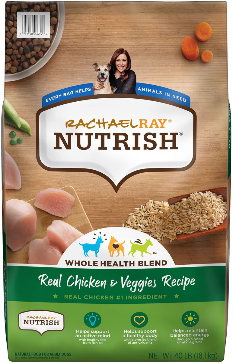 Rachael Ray Nutrish Chicken and Veggies Recipe Dry Dog Food