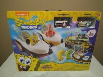 NKOK SPONGEBOB SQUAREPANTS SUPER RACE SET BOAT RACE TRACK AND RACERS