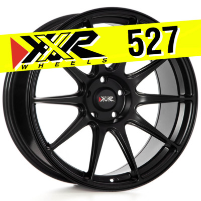 XXR 527 19X8.75 5X114.3 +38 FLAT BLACK WHEELS (SET OF 4)