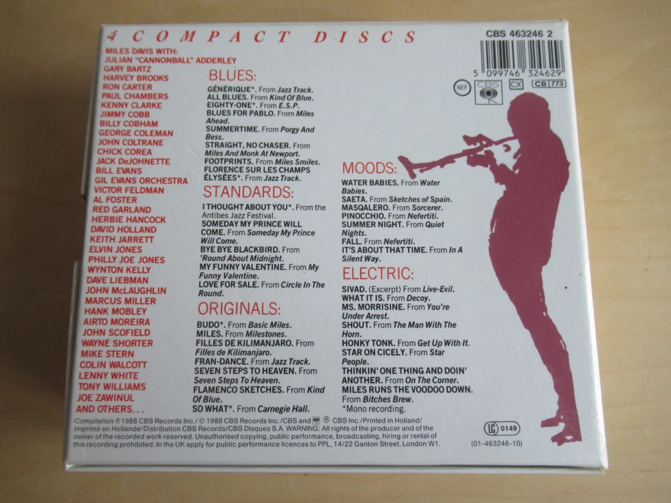 Miles Davis-The CBS Years 1955-1985-4er CD Box von 1988-CDs alle Mint- - Bild 3 von 4