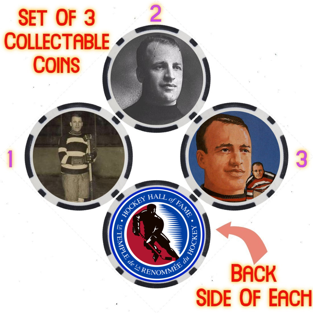 EDDIE GERARD - HOCKEY HALL OF FAME - COLLECTABLE COIN SET