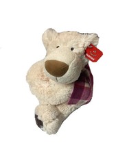 Aurora Mocha  Latte Bear Plush Vase Hugger Gift Accessory Winter Scarf NWT