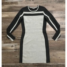 Athleta XS Gray & Black Long Sleeve Sweater Dress
