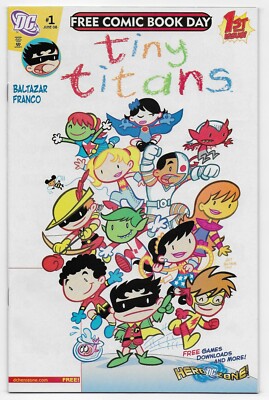 Tiny Titans 1 FCBD Robin Cyborg Beast Boy Raven Starfire Free Comic Book Day DC