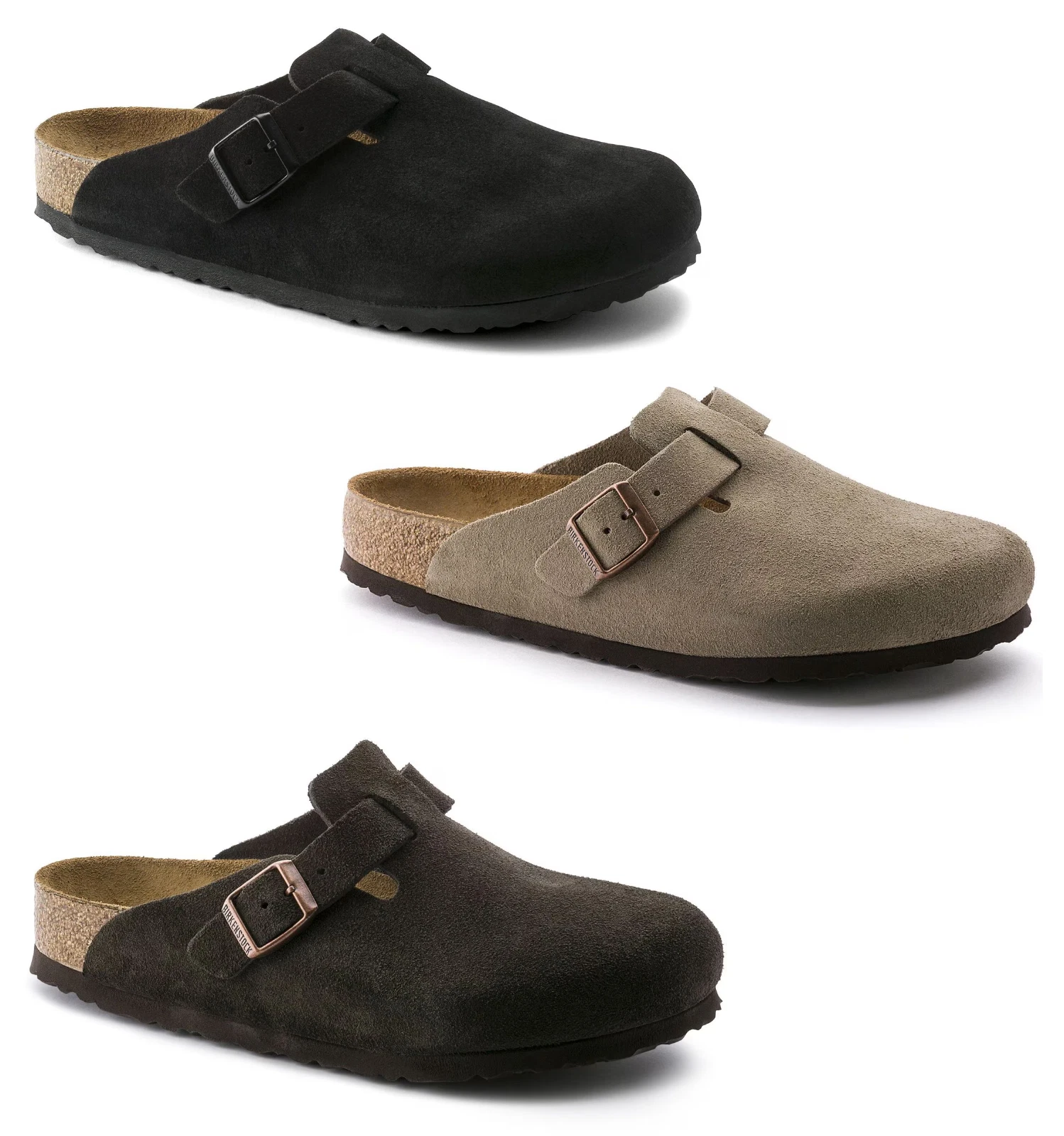 Birkenstock Men's Boston Soft Footbed Suede Leather Clog Shoes
Opens in a new window or tab