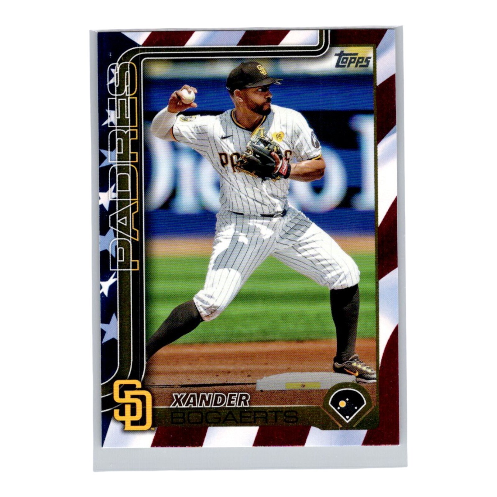 2025 Topps Series 1 XANDER BOGAERTS PADRES Red White Blue Independence Day 19/76