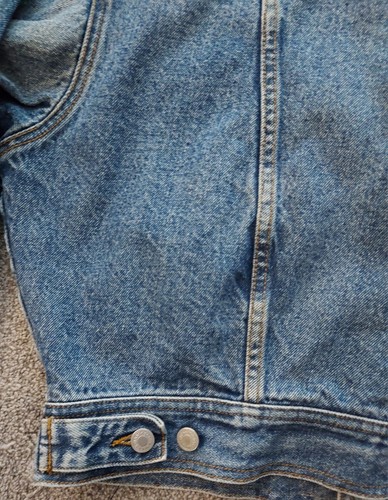 Vintage 80s, 90s Jordache Cropped Denim Trucker Jacket Acid Washed Size Large - Picture 14 of 20