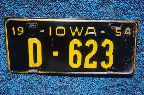 1954 Iowa DEALER License Plate