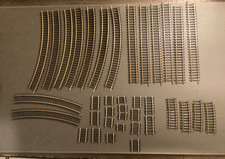 HO train track; Good usable lot of 37 pcs. See pictures and description.