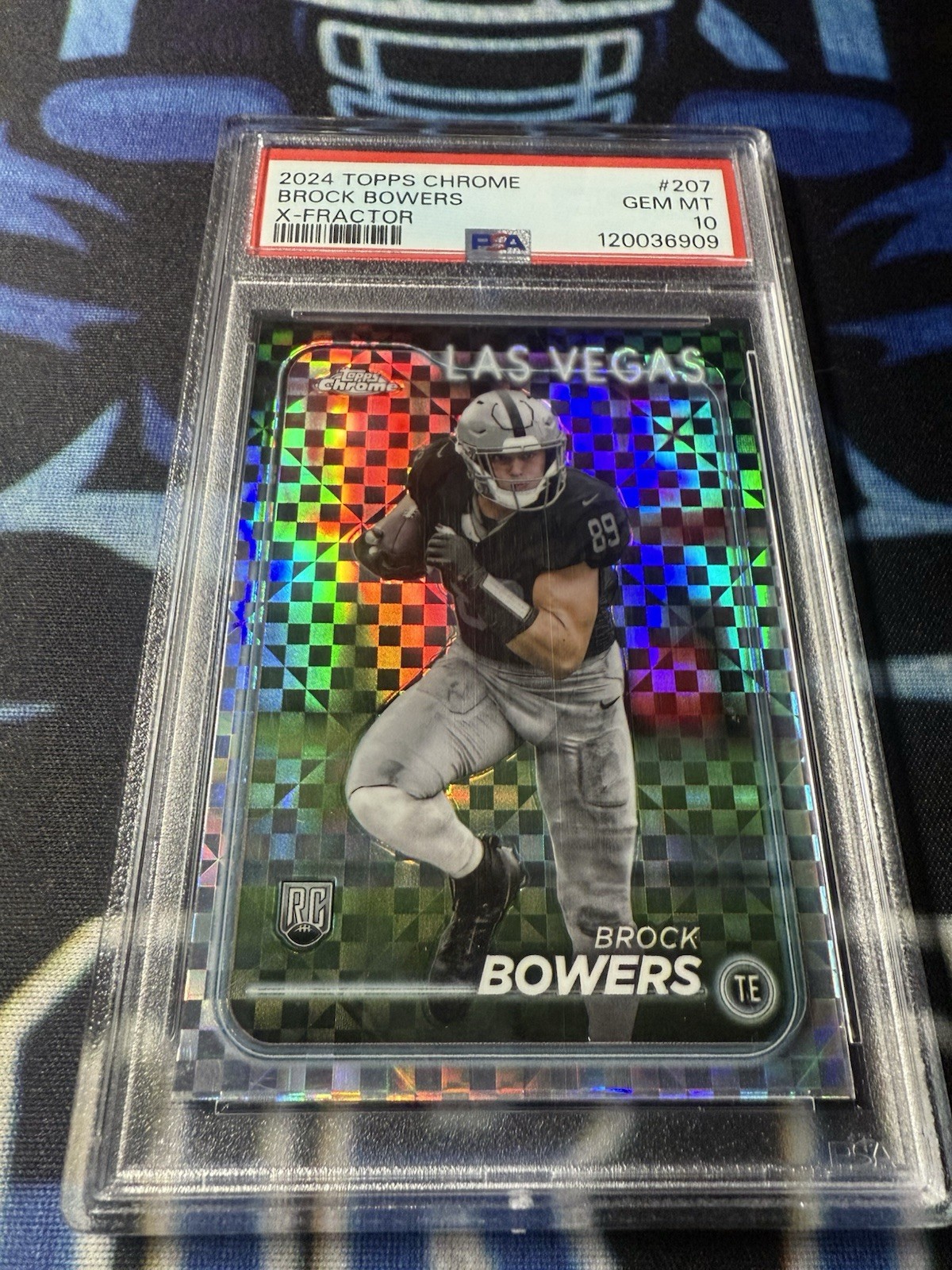 2024 TOPPS CHROME X-FRACTOR #207 BROCK BOWERS ROOKIE RC PSA 10