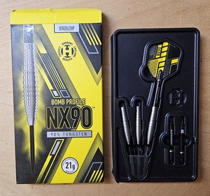 Harrows NX-90 Bomb Style 90% Tungsten 21g Steel Swiss Tip Darts