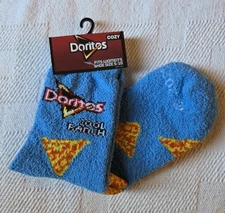 Whimsical Doritos Women’s Crew Socks Fits 5-10 NWT Fuzzy