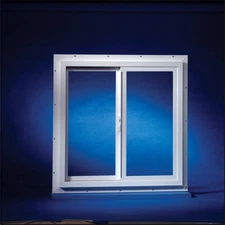 Duo-Corp Agriclass Double Slide Vinyl Utility Window White Glass/Vinyl Window...