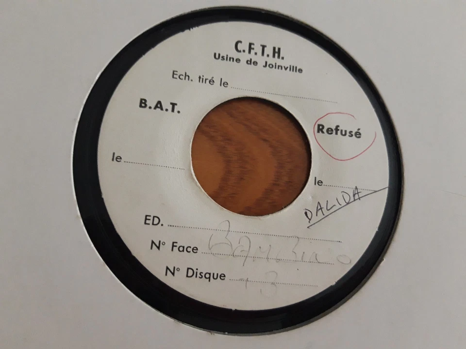 DALIDA Bambino FRENCH EP BARCLAY 70068 TEST PRESSING "Refusé" - Image 2 of 4