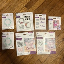 Gemini Crafter  s Companion stamps dies Plus Primitive Wreath Christmas Lot of 7