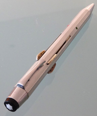 MONTBLANC CARRERA schöner 4-FARBEN-KUGELSCHREIBER, Nr.50, schreibt TOP, EDEL