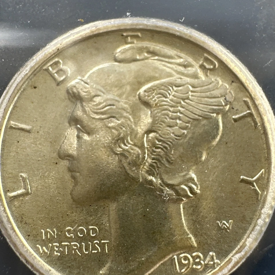 1934 10C ICG MS66FB | BRIGHT WHITE NICE CLEAR FULL BANDS - Image 4 of 4