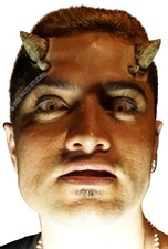 Fxe Faux Studio Demon Horns Halloween Latex Prosthetic One Size, Multicolored