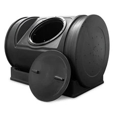 Good Ideas Compost Wizard Jr Outdoor Garden Compost Bin Container, Black