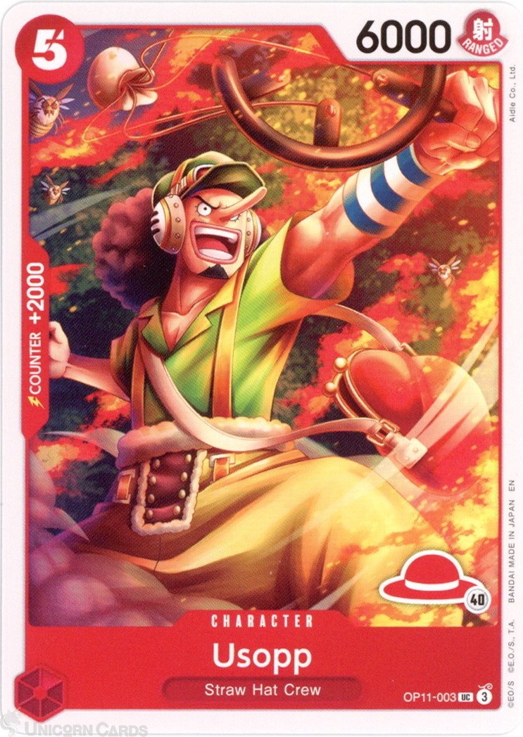 OP11-003 Usopp : Uncommon Non-Foil English One Piece TCG Card : LD01: Learn Toge