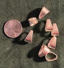 10X15mm Srebro szterlingowe klej / lutowane kaucje wiszące - ilość to 8 kaucji