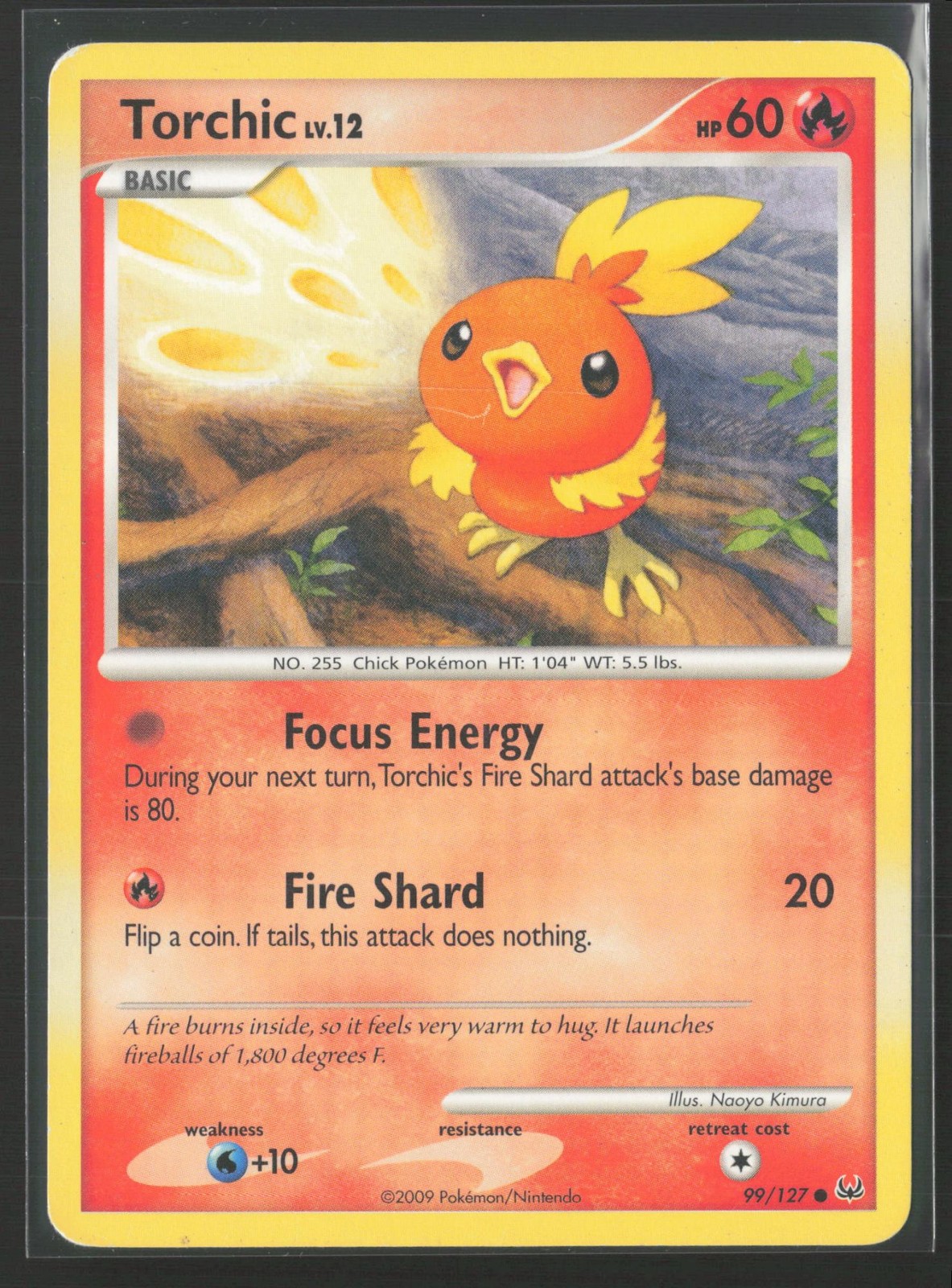 Torchic 99/127 Common Platinum Pokemon Moderately Played