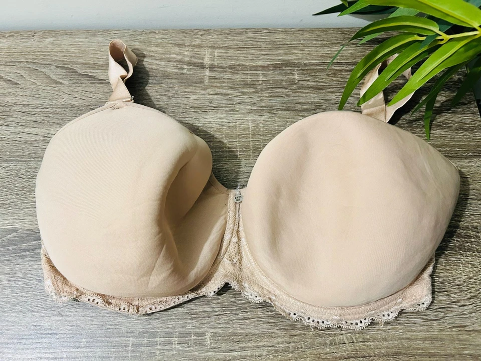 x2 Hotmilk Maternity Obsession Nursing Breastfeeding Bra 12GG Nude Beige Black - Image 2 of 4