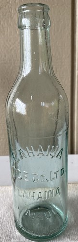 Hawaii Lahaina Ice Co. Maui Hawaiian Bimal Soda Bottle 1913