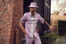 NEW Mens Montique 2PC Summer Walking Set Leisure Suit Regular Fit 2605 Lavender