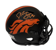 Champ Bailey Autographed Eclipse Broncos Mini Helmet Beckett COA