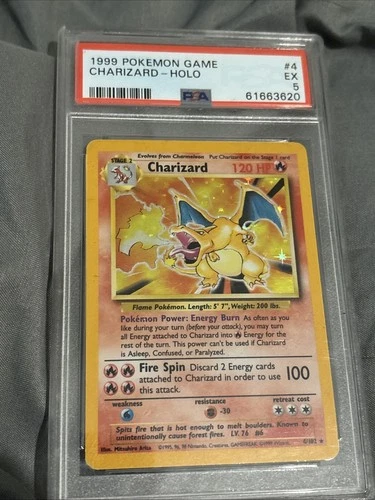 1999 Pokemon Base Set Charizard Holo Rare Card 4/102 PSA 5