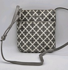 Kenneth Cole Reactions Purse Shoulder Crossbody Bag Gray Ivory Adj. Strap