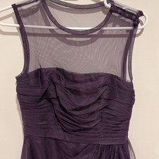 VERA WANG White Size 6 Sheer Tulle Mesh Dress Sleeveless Formal Prom Coquette