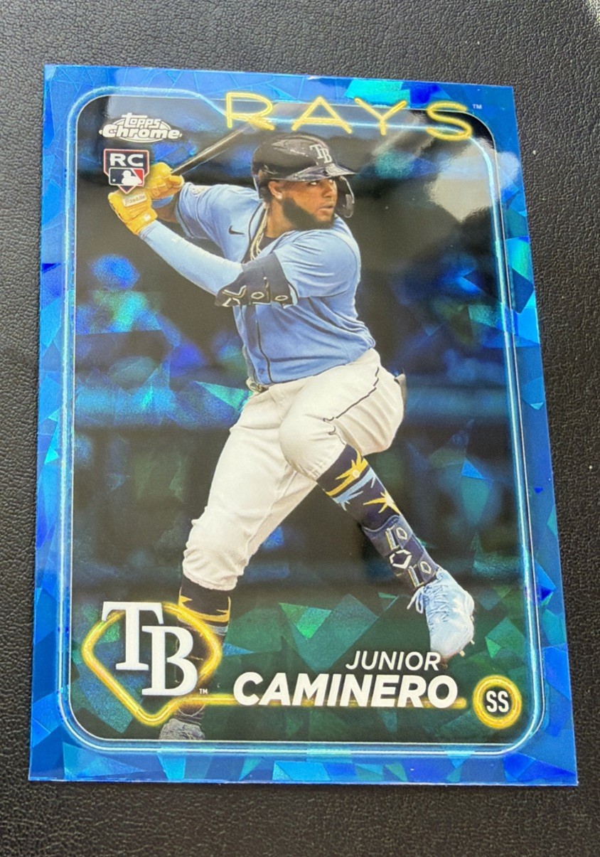 2024 Topps Chrome Sapphire Junior Caminero RC Rookie #628 Rays