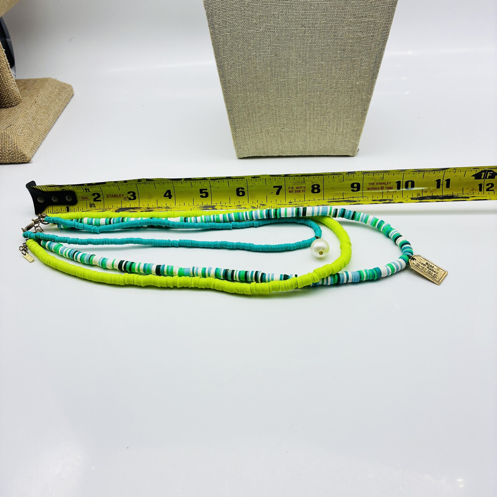 BEYA Multicolor Beaded Statement Necklace Pearl S… - image 2