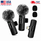 Wireless Lavalier Microphone iPhone Android USB-C Clip Mic Live Streaming Video