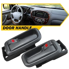 2X Gray Interior Door Handle & Bezel Front Left Right For 2000-06 Toyota Tundra