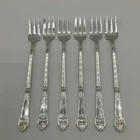 Qty (6) Gorham Lansdowne Sterling Silver Cocktail Fork 5 3/8" Long 83g