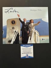 Jimmy & Rosalynn Carter Rare signed autographed 8x10 photo BAS Beckett coa