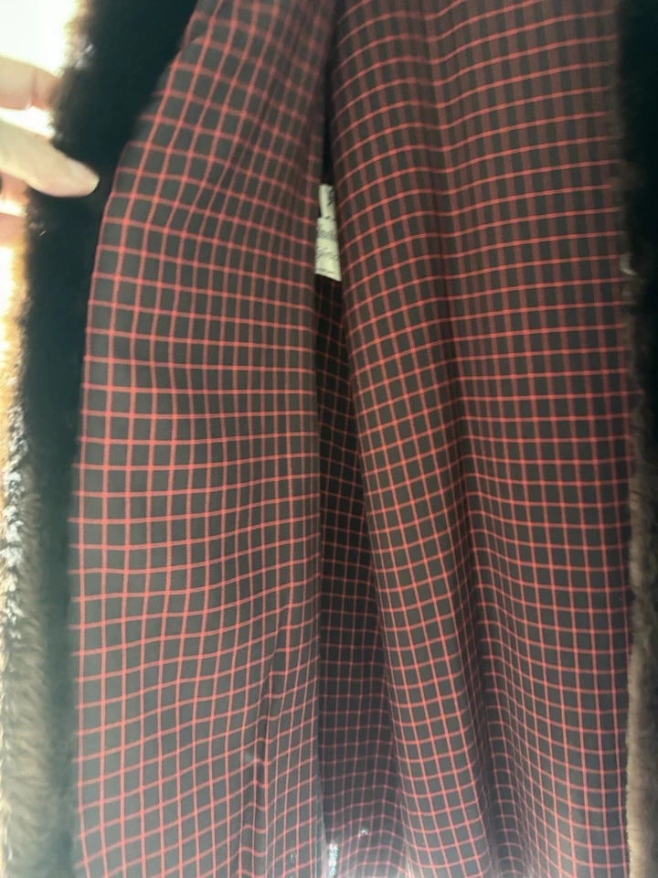 Abrigo de piel marrón vintage Simpson Madison Foto 3 de 4