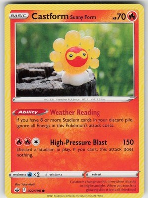GGC-4 Castform Sunny Form 022/198 Common SWSH06: Chilling Reign