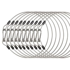 10 Pack Stage Light Safety Cables for Stage DJ Party Lights Thickened 1/8 Dia...