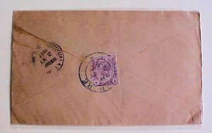 SINGAPORE   COVER 1927 B/S KUALA LUMPUR FORWARDED