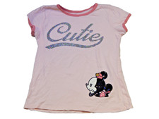 Disney Jumping Beans Cutie Minnie Shirt Girl's Size 6 Pink Short Sleeve FREE S H